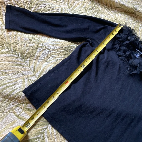 off the shoulder, mixed media silk blend sweater or top - Picture 7 of 7